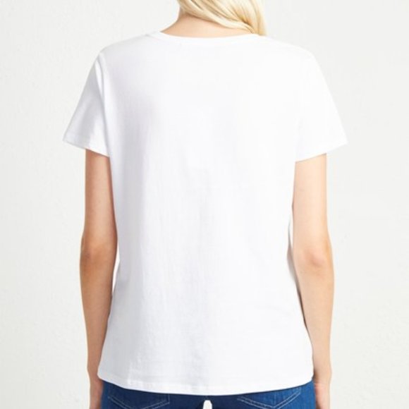 NWT FRENCH CONNECTION CHERIE SLOGAN T-SHIRT - Picture 5 of 9